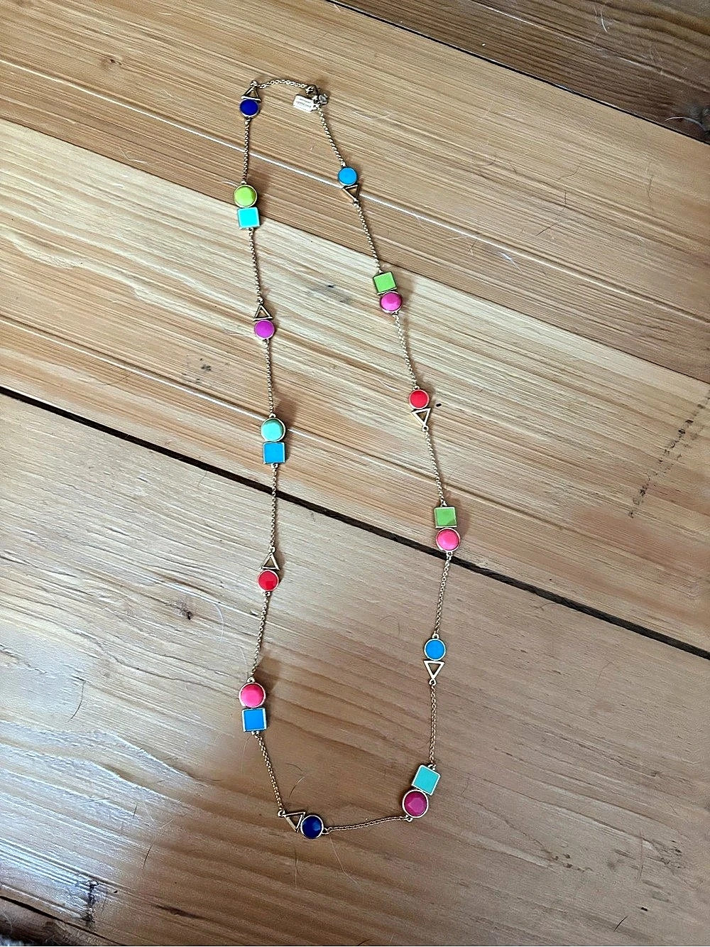 Kate Spade New York Ipanema Tile Scatter Necklace Gold Blue